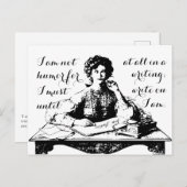 Jane Austen "On Writing" Zitat Postcard Postkarte (Vorne/Hinten)
