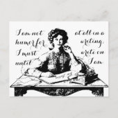 Jane Austen "On Writing" Zitat Postcard Postkarte (Vorderseite)