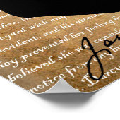 Jane Austen Page Silhouette Poster (Ecke)