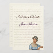 Jane Austen Party Geburtstagsfeier Quotes Einladung (Vorne/Hinten)