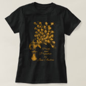 Jane Austen Peacock Pride & Prejudice Book Club Fa T-Shirt (Design vorne)