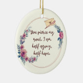 Jane Austen Persuasion Zitat Girly Floral Keramik Ornament (Rechts)
