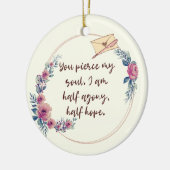 Jane Austen Persuasion Zitat Girly Floral Keramik Ornament (Links)