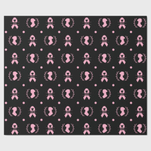 Jane Austen Pink Ribbon Wrapping Paper Geschenkpapier
