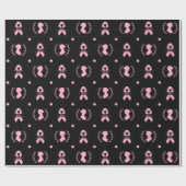 Jane Austen Pink Ribbon Wrapping Paper Geschenkpapier (Flach)