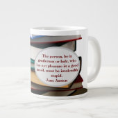 Jane Austen pleasure of novel Jumbo-Tasse (Vorderseite Rechts)
