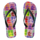 Jane Austen Pop Art bunt Badesandalen (Fußbett)