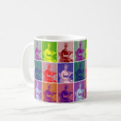 Jane Austen Pop Art bunt Kaffeetasse (Vorderseite Links)