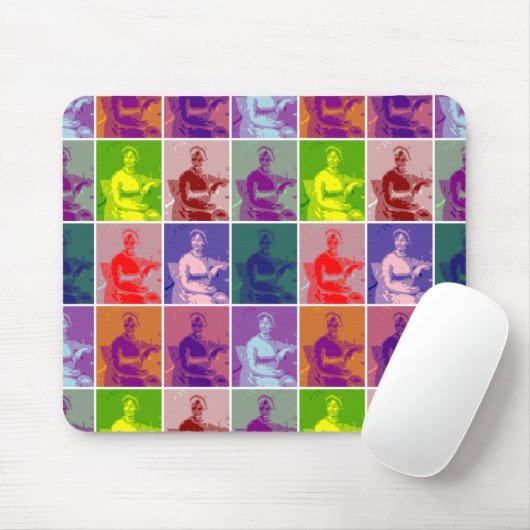 Jane Austen Pop Art bunt Mousepad (Mit Mouse)