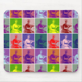 Jane Austen Pop Art bunt Mousepad