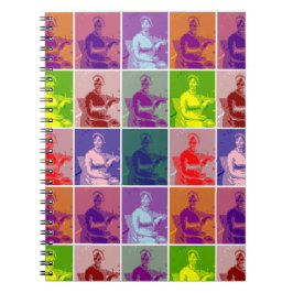 Jane Austen Pop Art bunt Notizblock