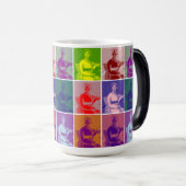 Jane Austen Pop kunst farbenfrohe Magic Coffee Tas Verwandlungstasse (VorderseiteRechts)
