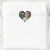 Jane Austen portrait and quote Herz-Aufkleber (Tasche)