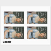 Jane Austen portrait and quote Rechteckiger Aufkleber (Blatt)