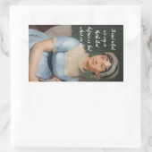 Jane Austen portrait and quote Rechteckiger Aufkleber (Tasche)