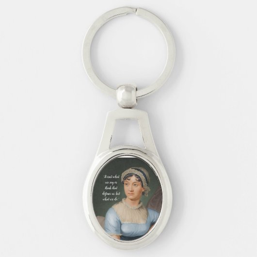 Jane Austen portrait and quote Schlüsselanhänger (Vorderseite)
