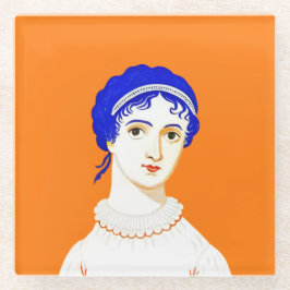 Jane Austen Portrait - Design Illustration Glasuntersetzer