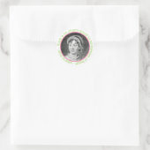 Jane Austen Portrait mit Angebotsklebern Runder Aufkleber (Tasche)