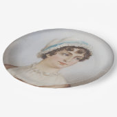 Jane Austen portrait Pappteller (Schrägansicht)