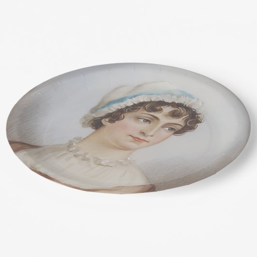 Jane Austen portrait Pappteller (Schrägansicht)