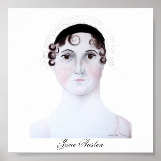 Jane Austen Portrait. Poster (Vorne)