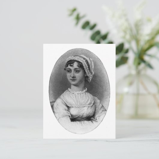 Jane Austen Portrait Postkarte (Stehend Vorderseite)