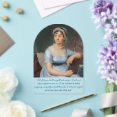 Jane Austen portrait + quote (Blue) Acryleinladungen (Insitu (Hochzeit))