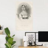 Jane Austen Portrait Sketch von Cassandra Austen Poster (Heimbüro)