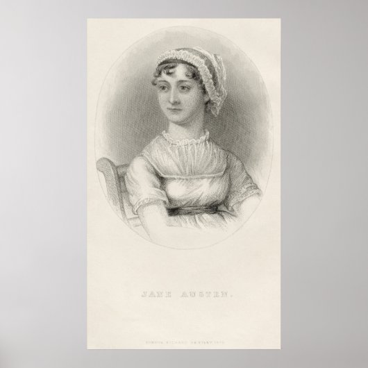 Jane Austen Portrait Sketch von Cassandra Austen Poster (Vorne)