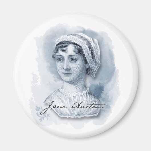 Jane Austen Portrait und Signature Magnet (Vorne)