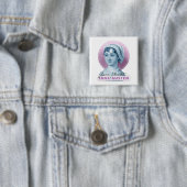 Jane Austen Portrait und Signature Pink Button (Beispiel)