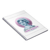 Jane Austen Portrait und Signature Pink Notizblock (Rechte Seite)