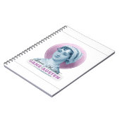 Jane Austen Portrait und Signature Pink Notizblock (Linke Seite)