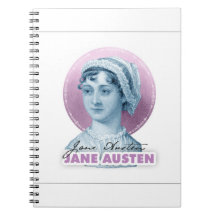 Jane Austen Portrait und Signature Pink
