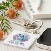 Jane Austen Portrait und Signature Pink Schlüsselanhänger (Vorderseite rechts)
