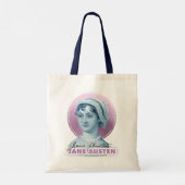 Jane Austen Portrait und Signature Pink Tragetasche (Rückseite)