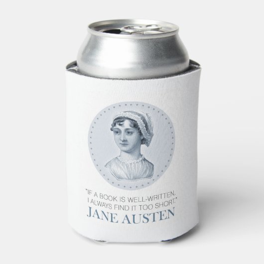 Jane Austen Portrait und Zitat zum Lesen Dosenkühler (Kanne Vorderseite)
