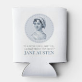 Jane Austen Portrait und Zitat zum Lesen Dosenkühler (Rückseite)