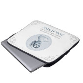 Jane Austen Portrait und Zitat zum Lesen Laptopschutzhülle (Vorne Knopf)