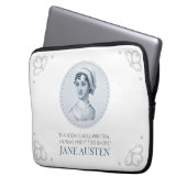 Jane Austen Portrait und Zitat zum Lesen Laptopschutzhülle (Vorderseite Links)