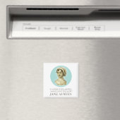 Jane Austen Portrait und Zitat zum Lesen Magnet (In Situ (Geschirrspüler))
