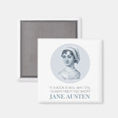 Jane Austen Portrait und Zitat zum Lesen Magnet (Vorderseite/Rückseite)