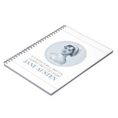 Jane Austen Portrait und Zitat zum Lesen Notizblock (Linke Seite)