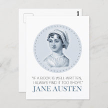 Jane Austen Portrait und Zitat zum Lesen