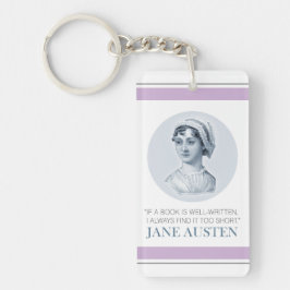 Jane Austen Portrait und Zitat zum Lesen Schlüsselanhänger