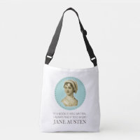 Jane Austen Portrait und Zitat zum Lesen
