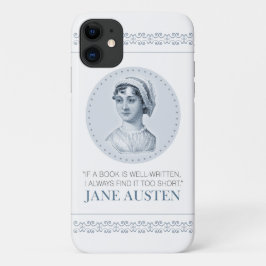 Jane Austen Portrait und Zitat zum Lesen von Case
