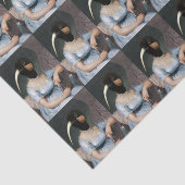 Jane Austen portrait with bird head Seidenpapier (Ausschnitt)