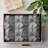 Jane Austen portrait with bird head Seidenpapier (Geschenk)