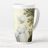 Jane Austen Portrait +Zitat Magnet-Kaffee-Tasse Milchtasse (Rechte Ecke)